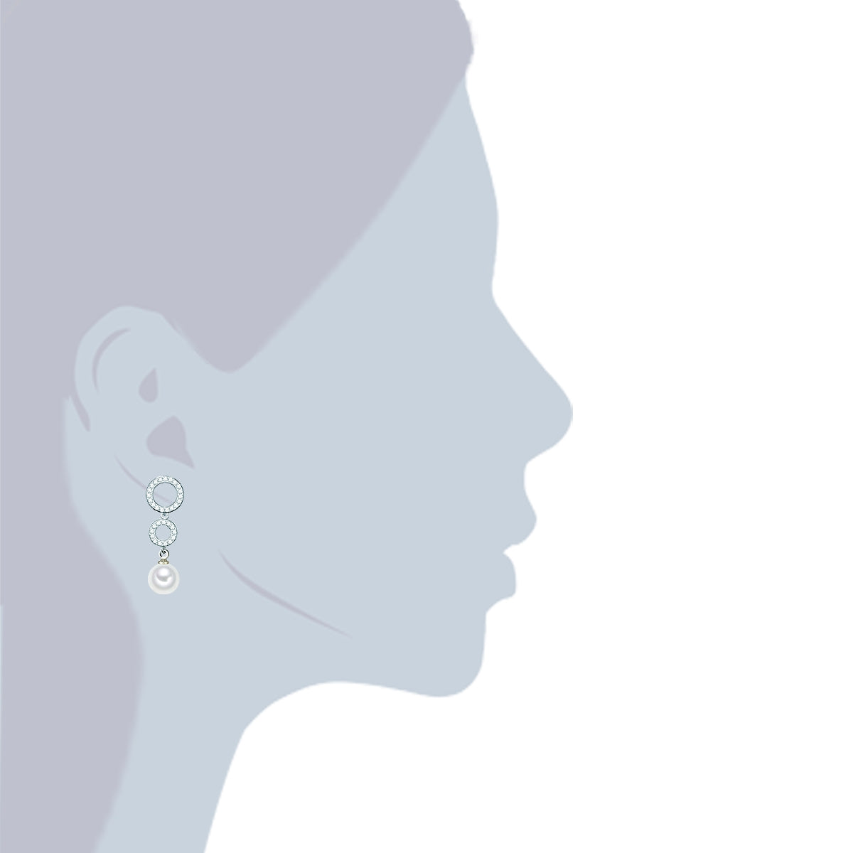 Rafaela Donata Ohrhänger Sterling Silber Muschelkernperle weiß Glaskristall weiß Top Angebot