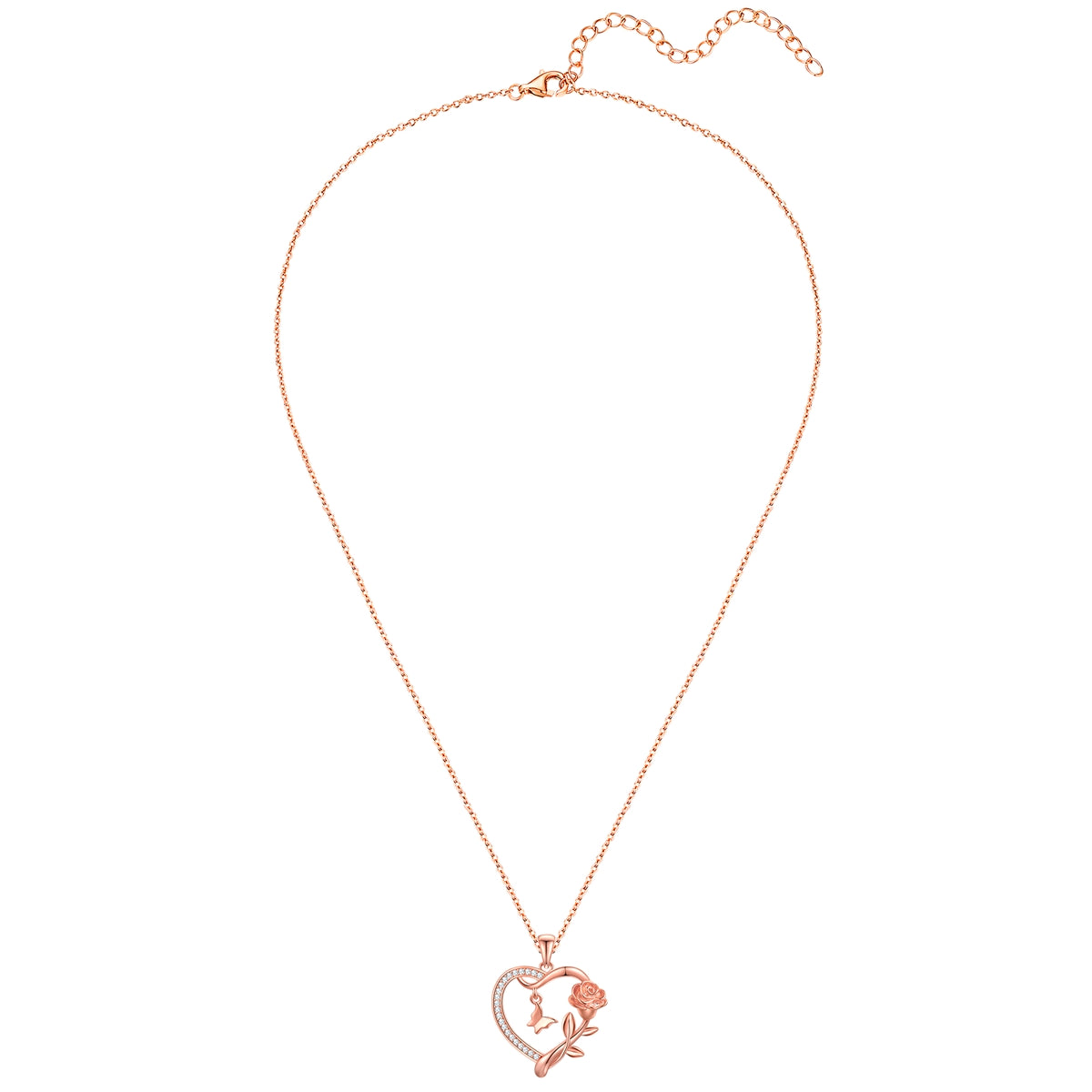 Rafaela Donata Kette mit Anhänger Sterling Silber roségold Zirkonia weiß Super Sparpreis