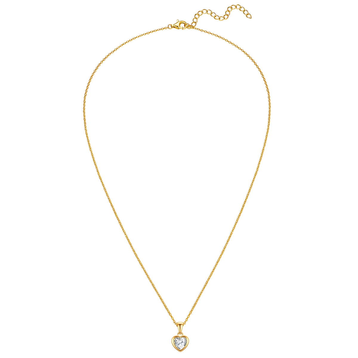 Rafaela Donata Kette mit Anhänger Sterling Silber gelbgold Zirkonia weiß Letzte 2 Tage