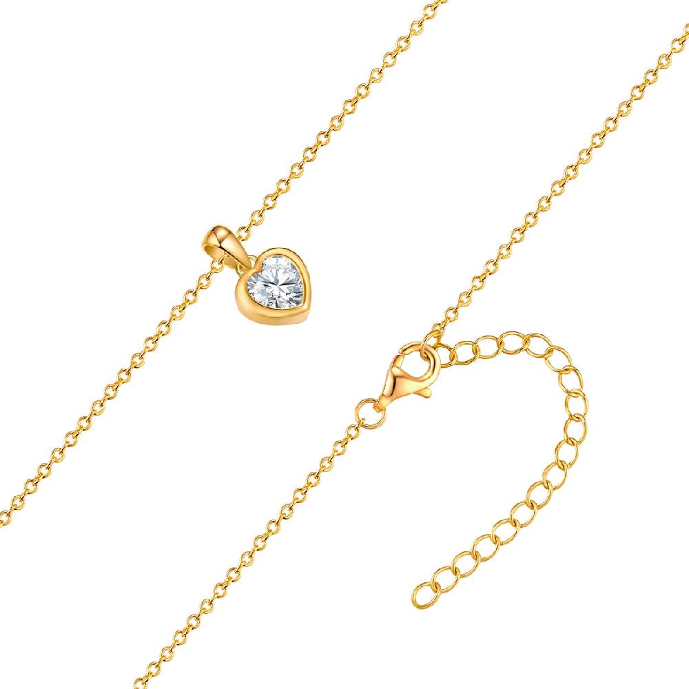 Rafaela Donata Kette mit Anhänger Sterling Silber gelbgold Zirkonia weiß Letzte 2 Tage
