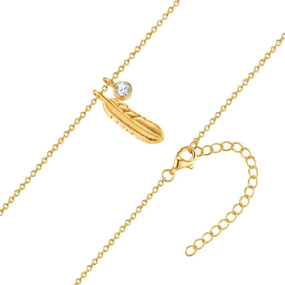 Rafaela Donata Kette mit Anhänger Sterling Silber gelbgold Zirkonia weiß Bis zu 65% Rabatt