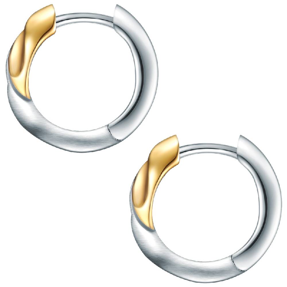 Rafaela Donata Creolen Sterling Silber bicolor 50% Rabatt mit kostenlosem Versand