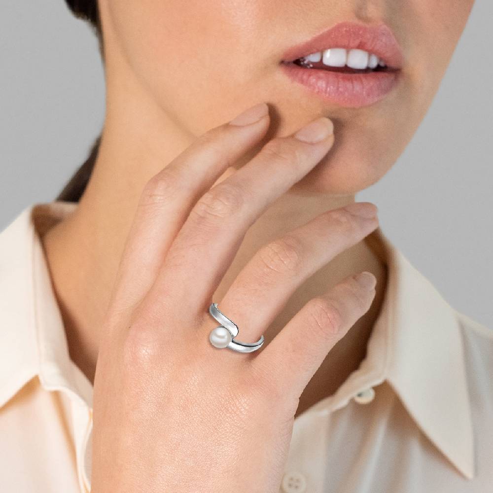 Rafaela Donata Ring Sterling Silber Süßwasser-Zuchtperle weiß Verkauf