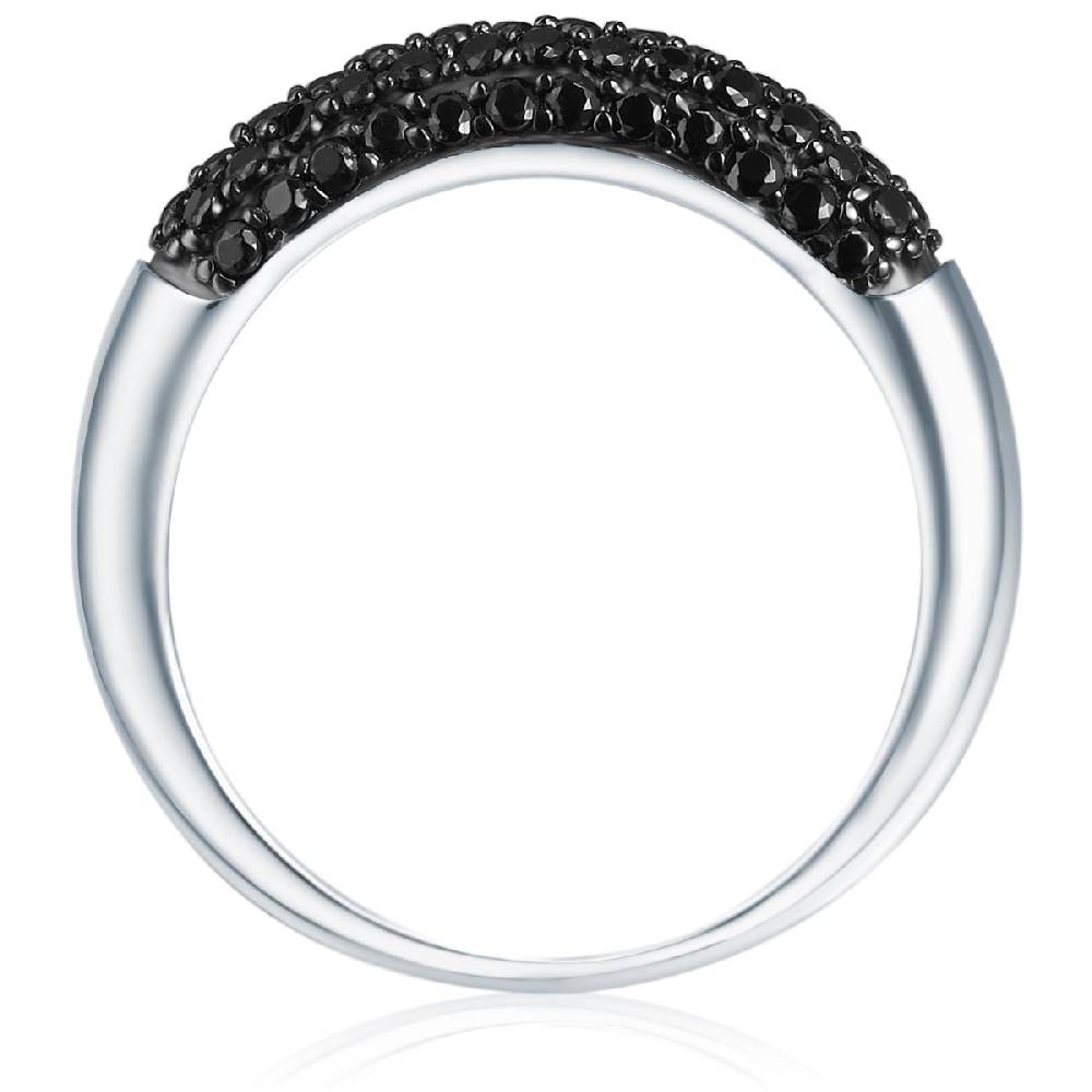 Rafaela Donata Ring Sterling Silber Zirkonia schwarz Kostenloser Versand