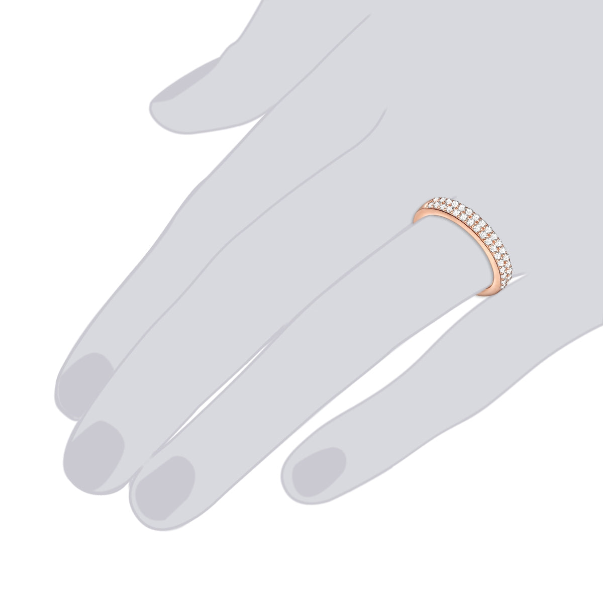 Rafaela Donata Ring Sterling Silber roségold Zirkonia weiß Fabrik Onlineshop