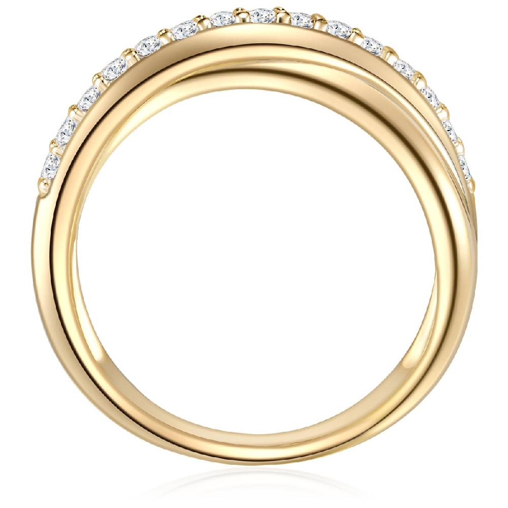 Rafaela Donata Ring Sterling Silber gelbgold Zirkonia weiß Flash Sale
