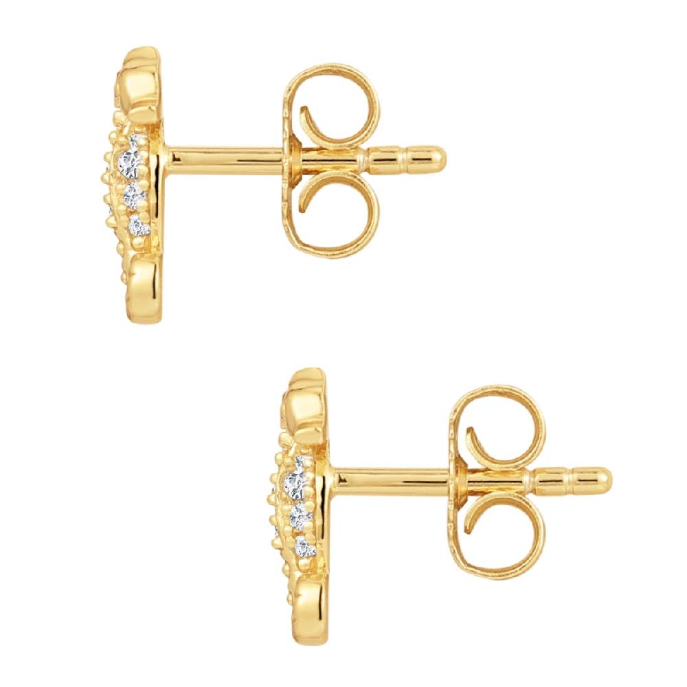 Rafaela Donata Ohrstecker Sterling Silber gelbgold Zirkonia weiß Vatertagsangebot