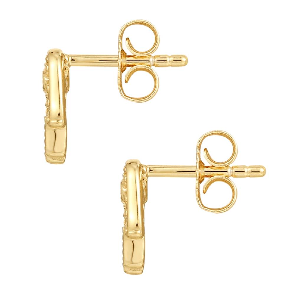 Rafaela Donata Ohrstecker Sterling Silber gelbgold Korund (synth.) blau Zirkonia weiß Valentinstagsangebot