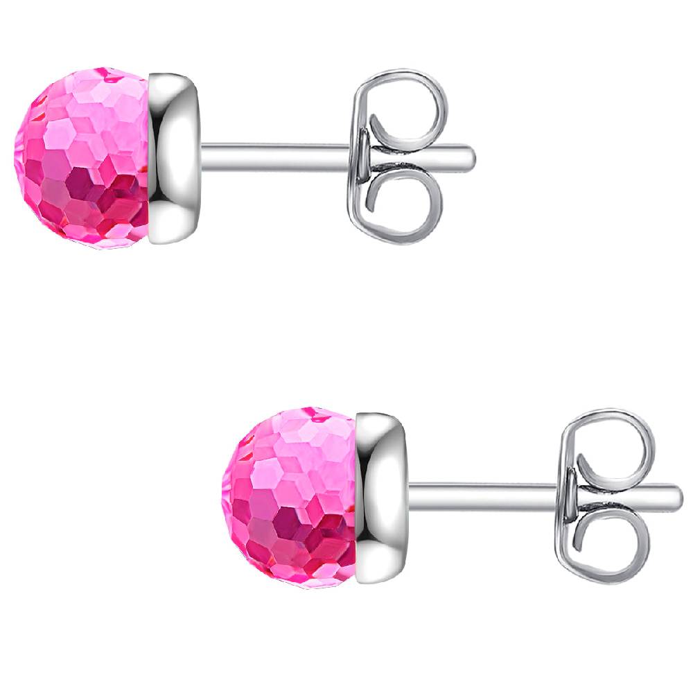 Rafaela Donata Ohrstecker Sterling Silber verziert mit Kristallen von Swarovski® rosa Wochenangebot