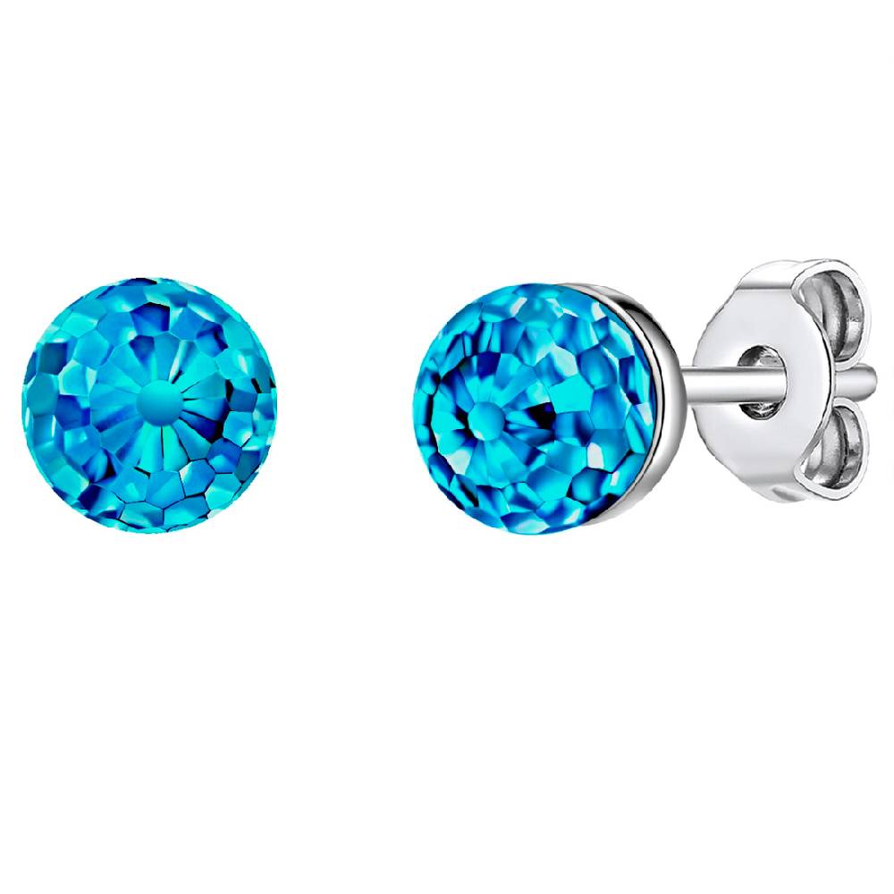 Rafaela Donata Ohrstecker Sterling Silber verziert mit Kristallen von Swarovski® hellblau Letzte 3 Tage