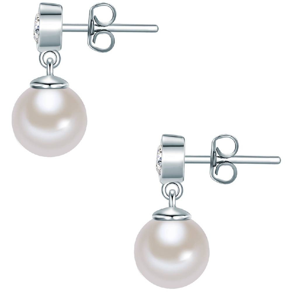 Rafaela Donata Ohrstecker Sterling Silber Südsee-Muschelkernperle weiß Zirkonia weiß Nur für heute