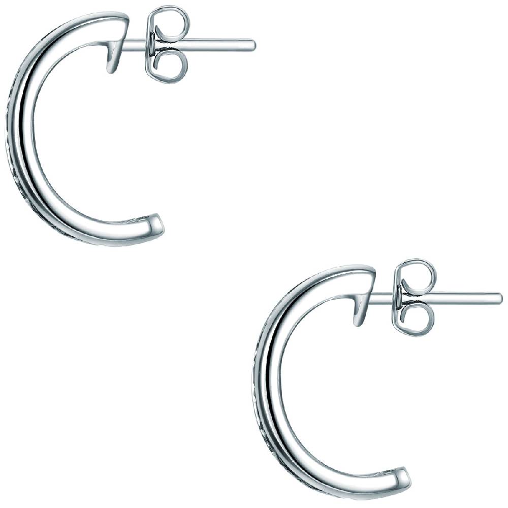 Rafaela Donata Halbcreolen Sterling Silber Zirkonia schwarz Sonderangebot der Fabrik
