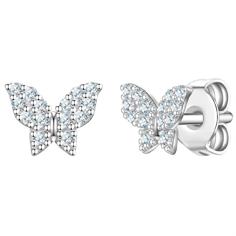 Rafaela Donata Ohrstecker Sterling Silber Zirkonia weiß Clearance-Verkauf