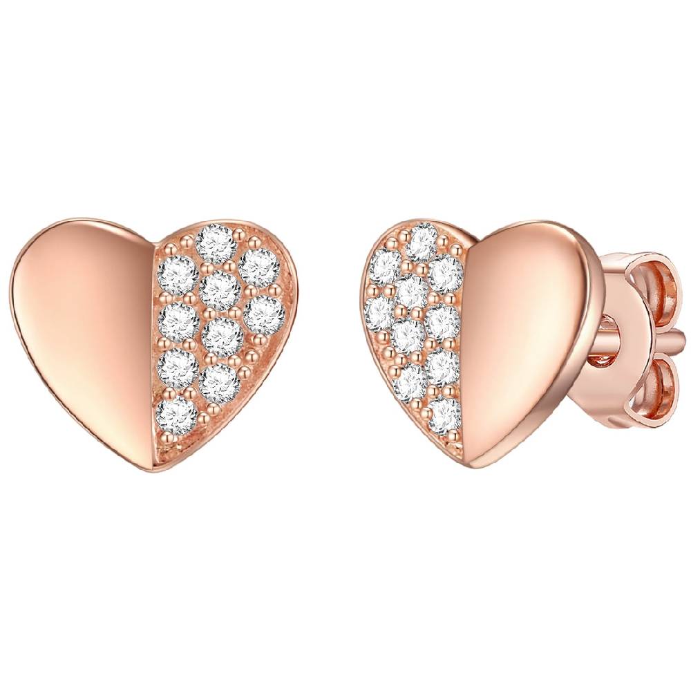Rafaela Donata Ohrstecker Sterling Silber roségold Zirkonia weiß 50% Rabatt für begrenzte Zeit
