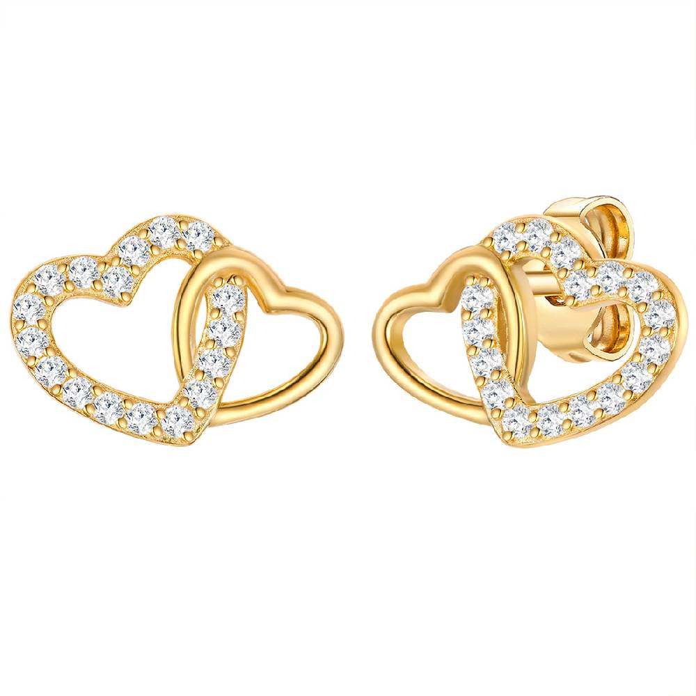 Rafaela Donata Ohrstecker Sterling Silber gelbgold Zirkonia weiß Outlet