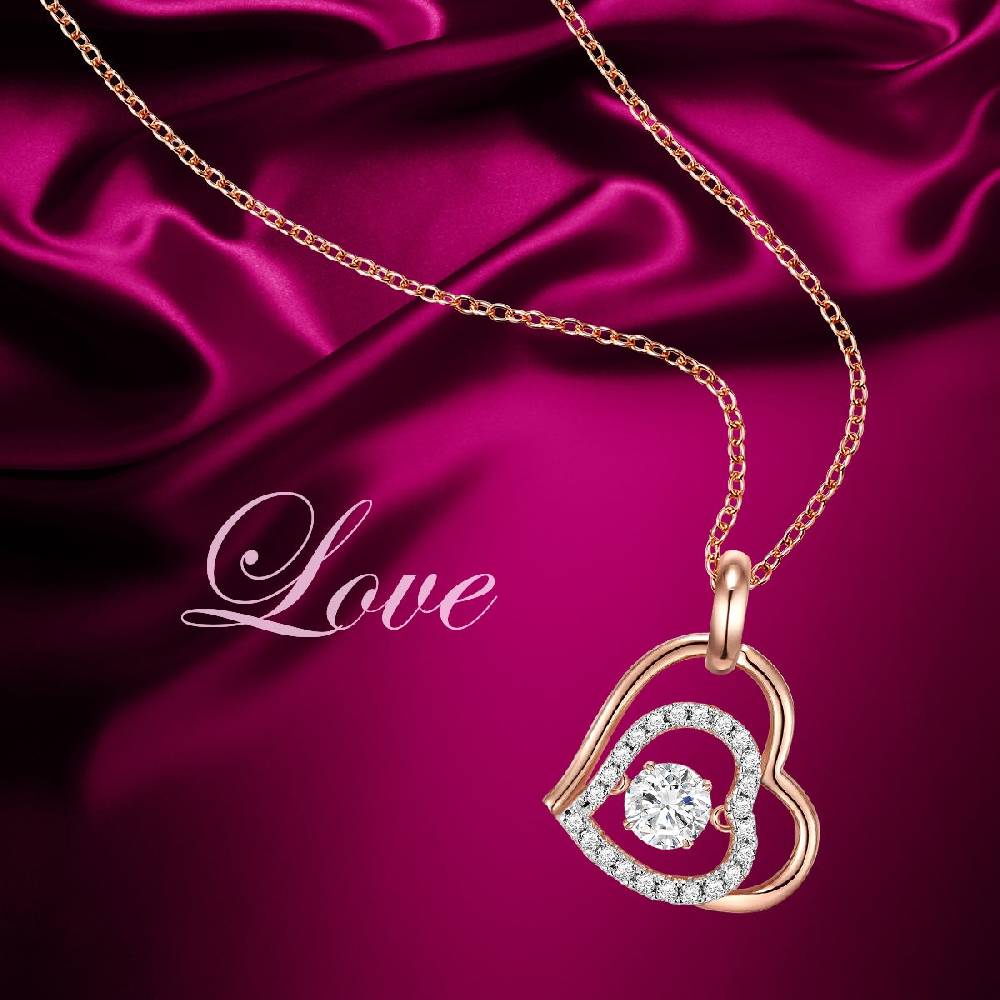 Rafaela Donata Kette mit Anhänger Sterling Silber roségold Zirkonia weiß Limitierter Zeitrabatt