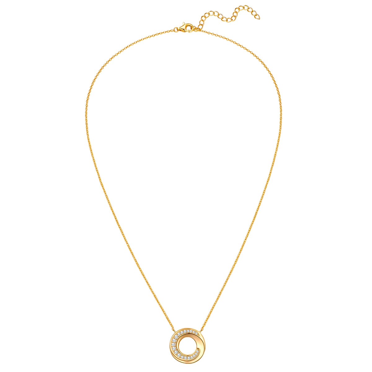 Rafaela Donata Kette mit Anhänger Sterling Silber gelbgold Zirkonia weiß Exklusive Angebote