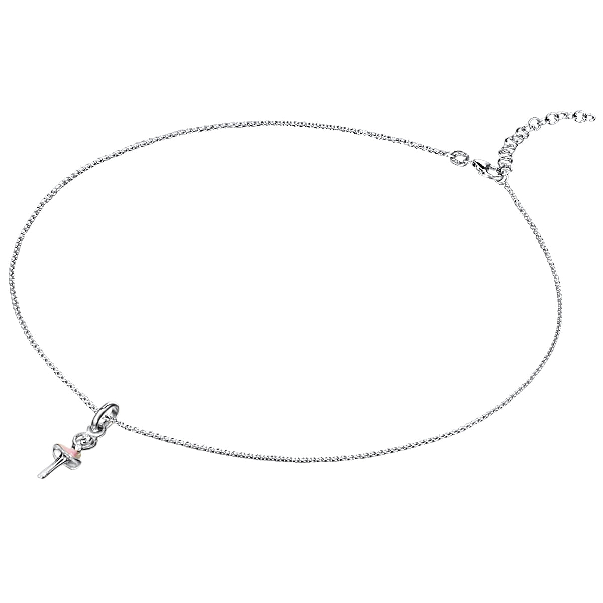 Rafaela Donata Kette mit Anhänger Sterling Silber Emaille rosa Riesige Ersparnisse