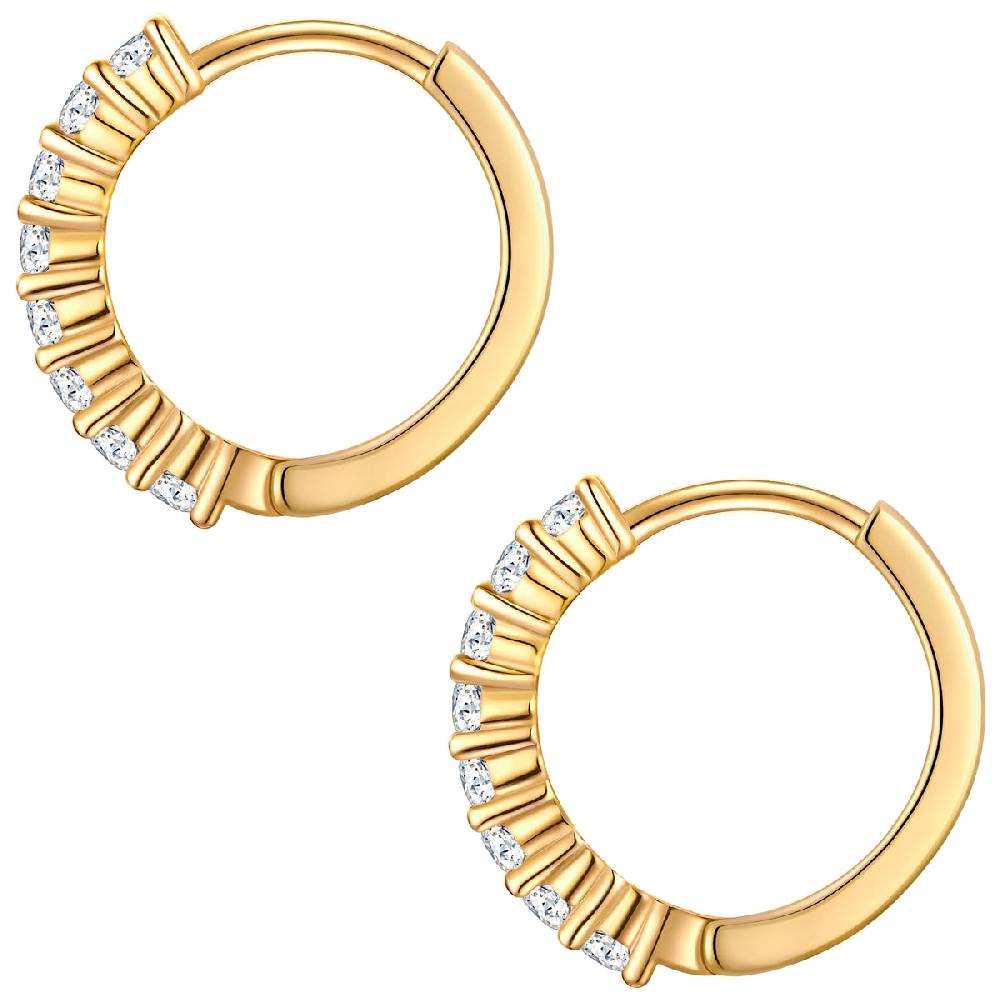 Rafaela Donata Creolen Sterling Silber gelbgold Zirkonia weiß Bis zu 50% Rabatt