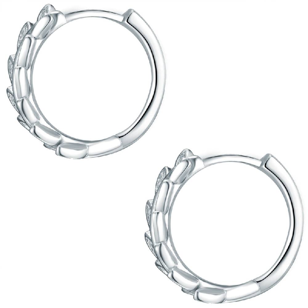 Rafaela Donata Klappcreolen Sterling Silber Zirkonia weiß Discount Store für neue Produkte