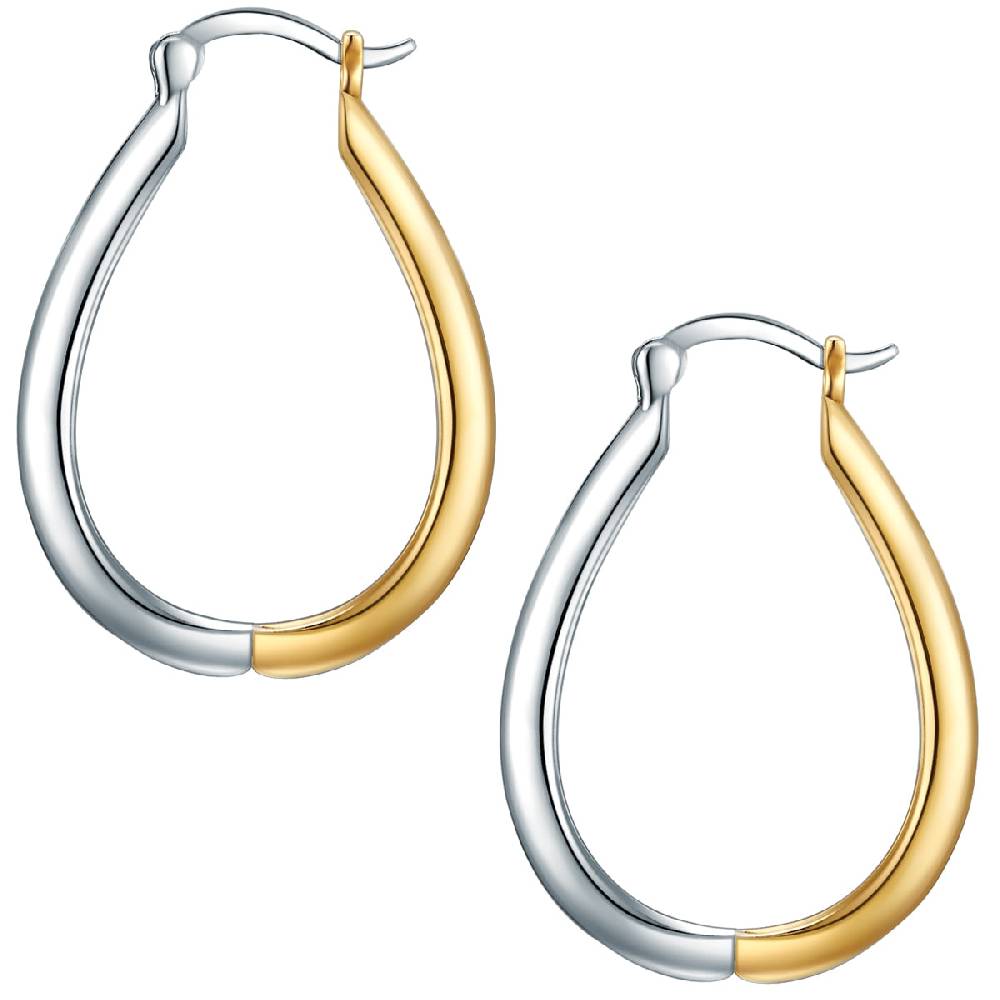 Rafaela Donata Creolen Sterling Silber bi-Color Clearance-Verkauf