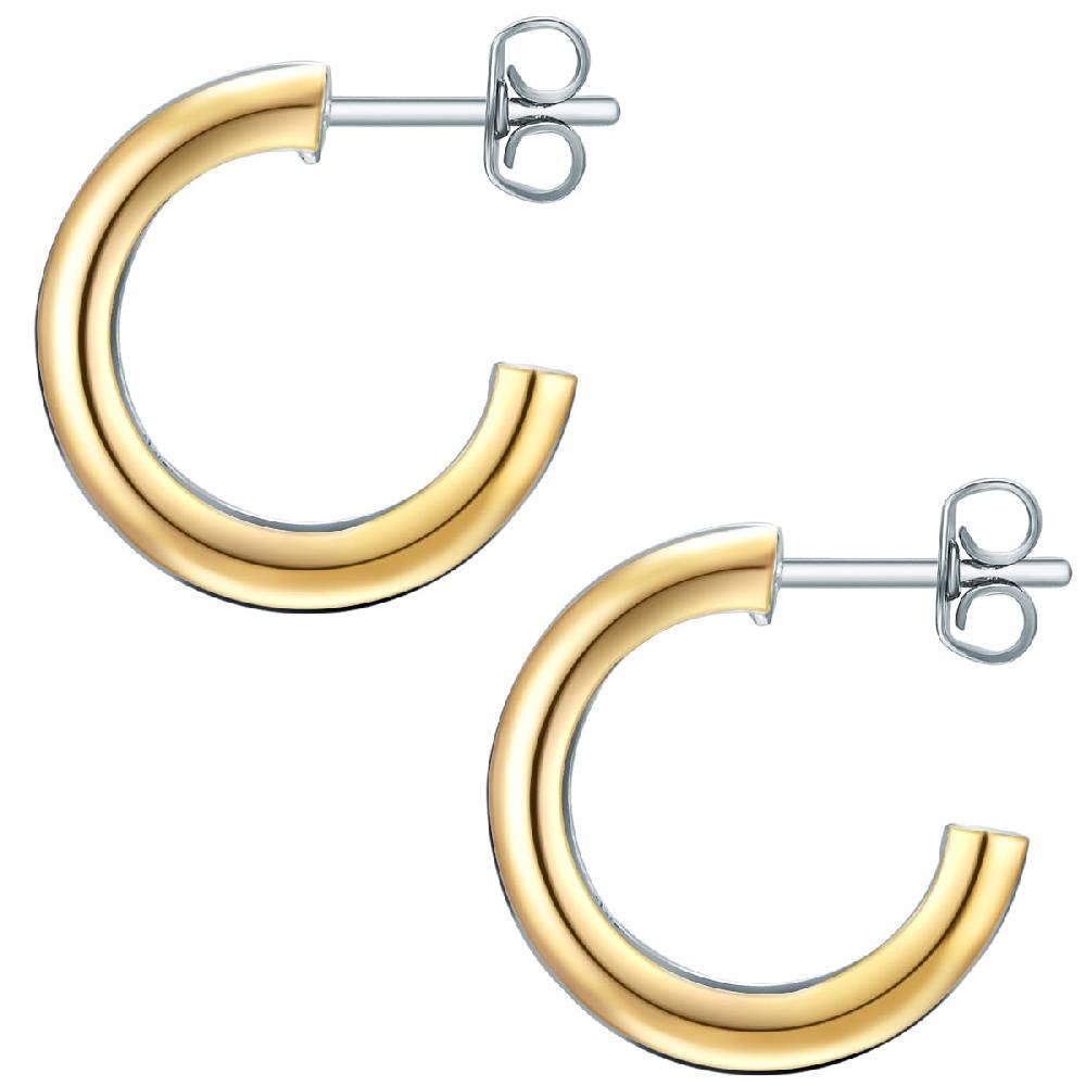 Rafaela Donata Halbcreolen Sterling Silber tri-Color Black Friday Preise