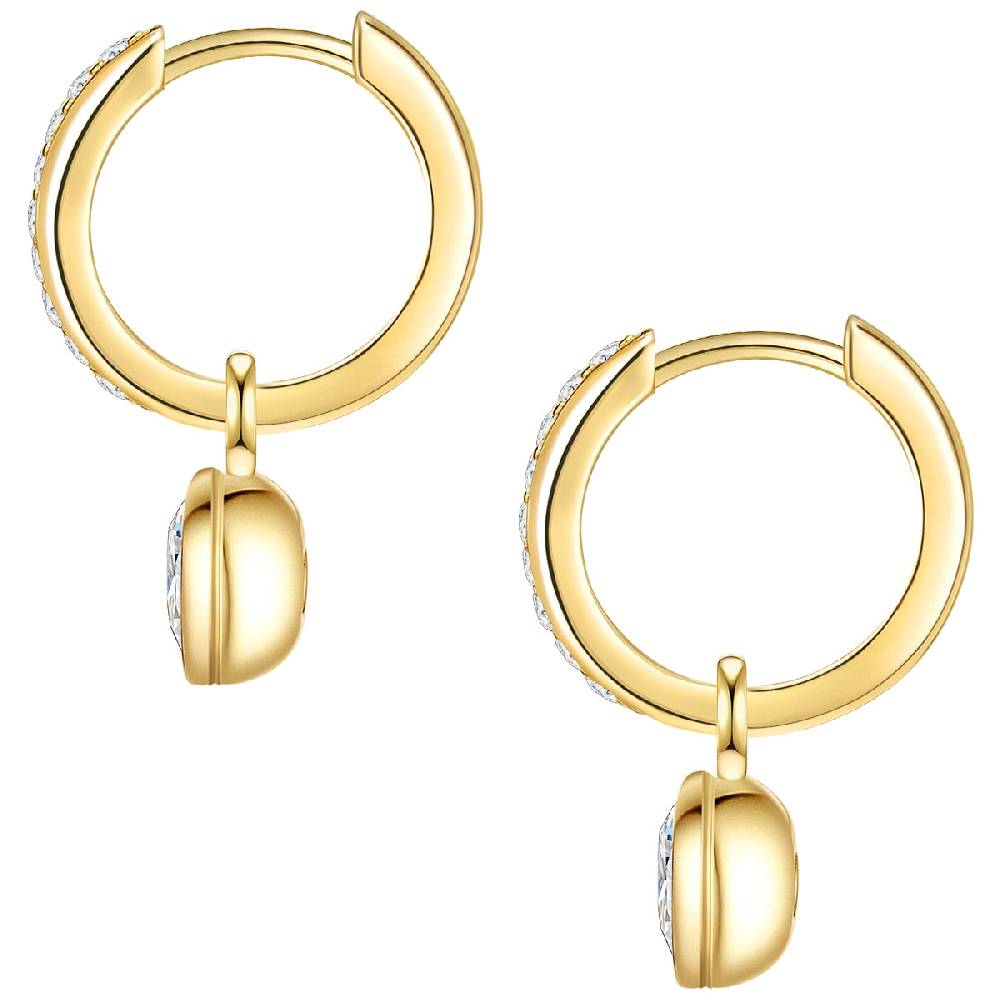 Rafaela Donata Creolen Sterling Silber gelbgold Zirkonia weiß im Angebot