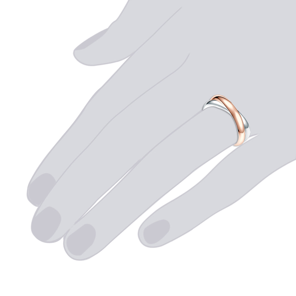 Rafaela Donata Ring Sterling Silber bi-Color Exklusivangebot