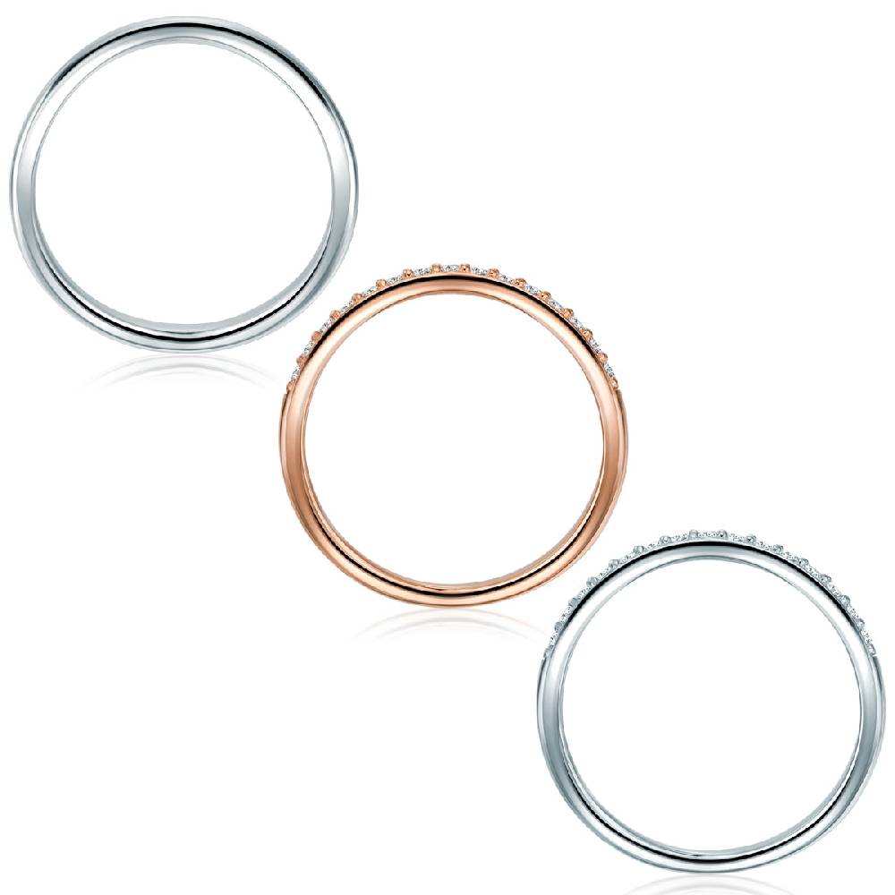 Rafaela Donata 3er Set Ringe Sterlin Silber bi-Color Zirkonia weiß Black Friday