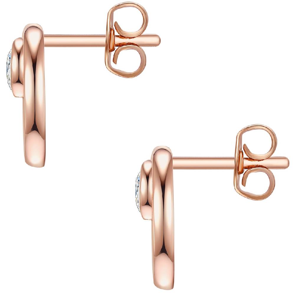 Rafaela Donata Ohrstecker Sterling Silber roségold Zirkonia weiß Vierteljährliche Förderung