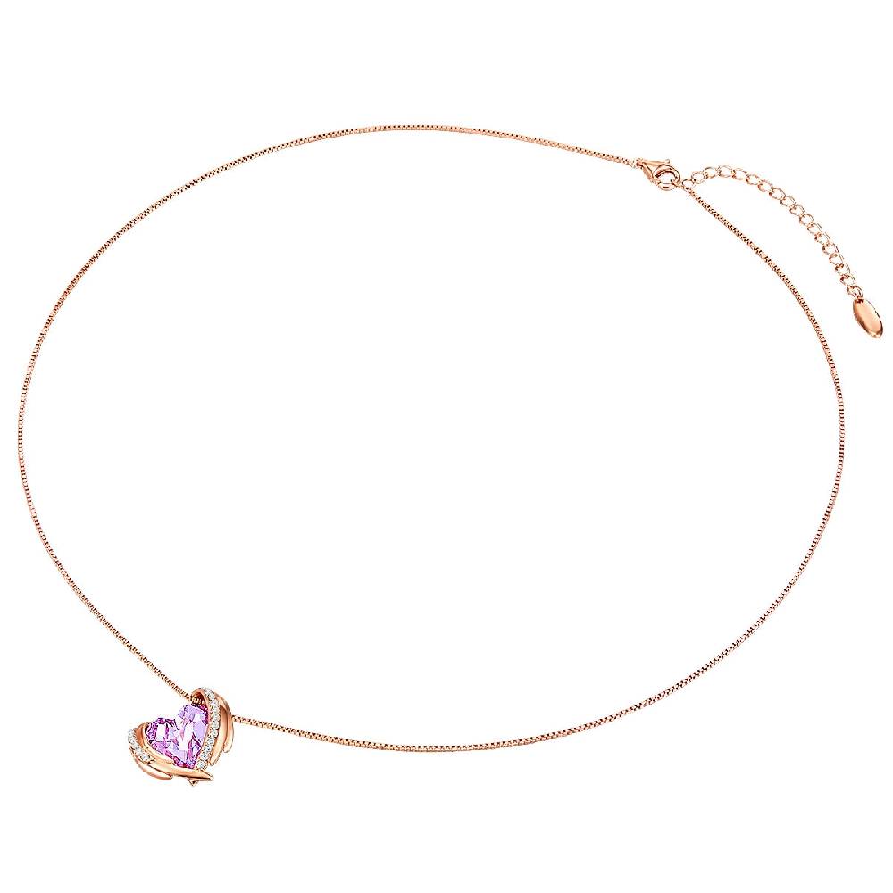 Rafaela Donata Kette mit Anhänger Sterling Silber roségold verziert mit Kristallen von Swarovski® Violet weiß 2025