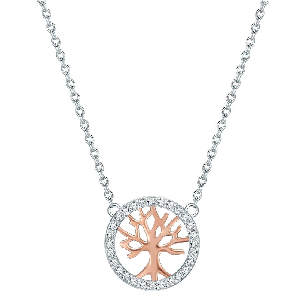 Rafaela Donata Kette mit Anhänger Sterling Silber bi-Color Zirkonia weiß Meist gekauft