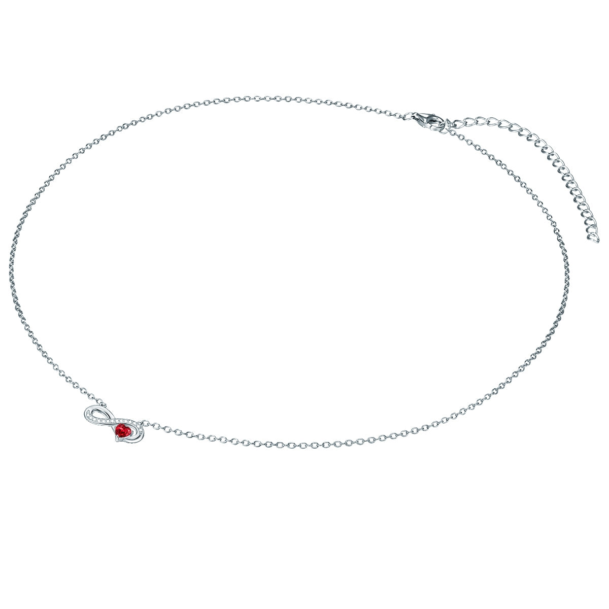 Rafaela Donata Kette mit Anhänger Sterling Silber Zirkonia weiß rot Vatertagsangebot