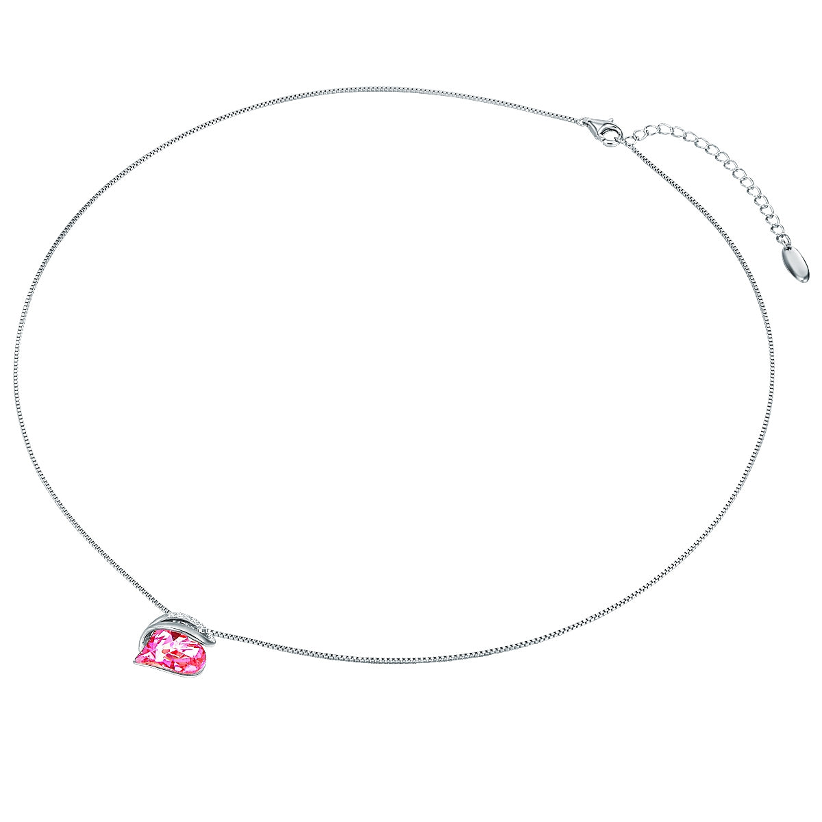 Rafaela Donata Kette mit Anhänger Sterling Silber verziert mit Kristallen von Swarovski® Rosa weiß Zeitlich begrenztes Angebot