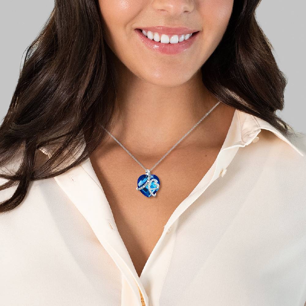 Rafaela Donata Kette mit Anhänger Zirkonia weiß Glas blau Sonderangebote
