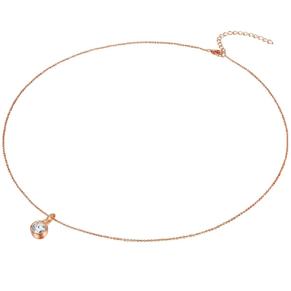 Rafaela Donata Kette mit Anhänger Sterling Silber roségold Zirkonia weiß VIP-Rabatte