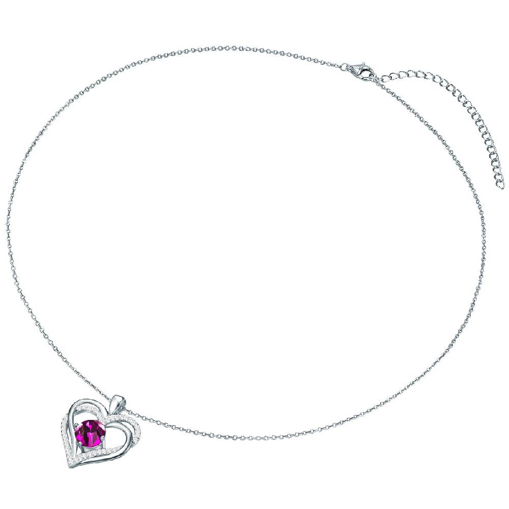 Rafaela Donata Kette mit Anhänger Sterling Silber verziert mit Kristallen von Swarovski® amethyst Zirkonia weiß Super Sparpreis