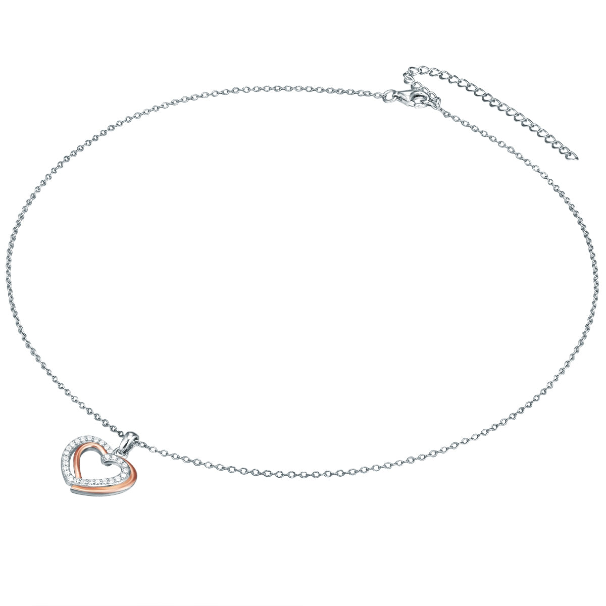 Rafaela Donata Kette mit Anhänger Sterling Silber bi-Color Zirkonia weiß Wochenangebot