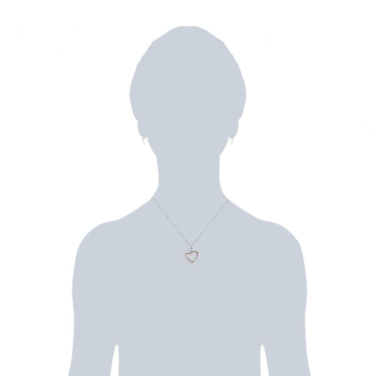Rafaela Donata Kette mit Anhänger Sterling Silber bi-Color Zirkonia weiß Wochenangebot