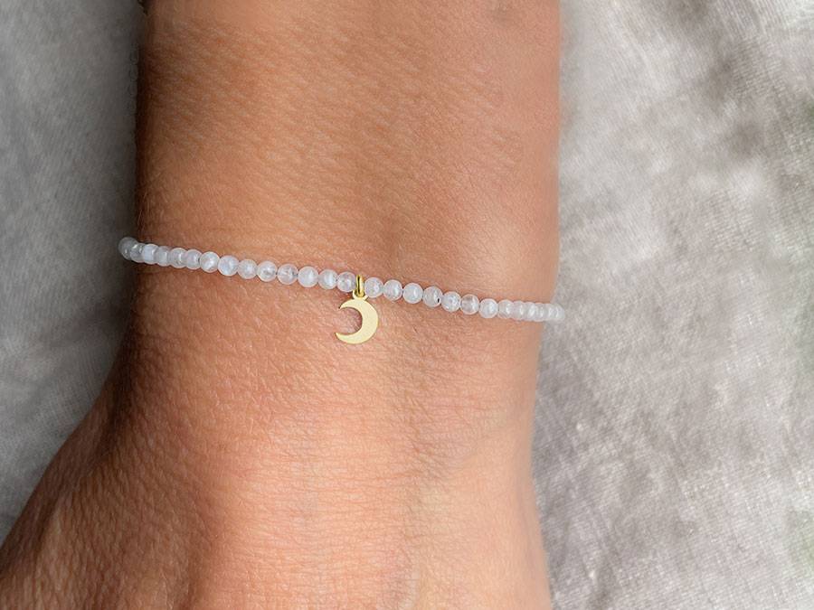 Renna Deluxe MOND Armband gold mit Mondstein Kostenloser Versand international