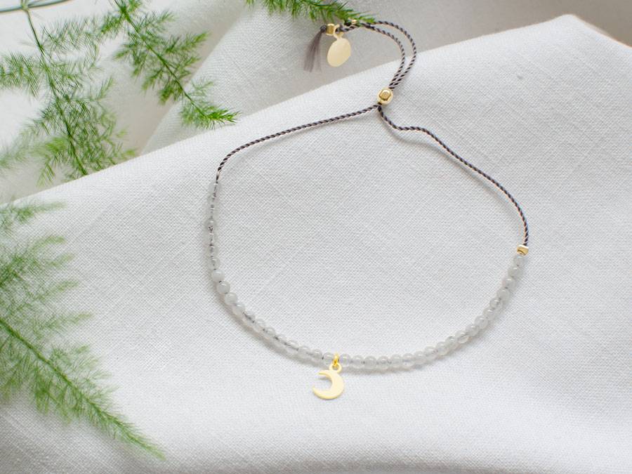 Renna Deluxe MOND Armband gold mit Mondstein Kostenloser Versand international