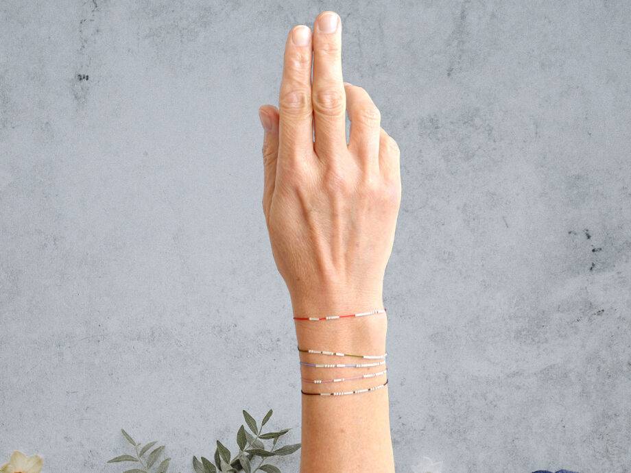 Renna Deluxe INDIVIDUELLES MORSE Code Armband Fabrikladen