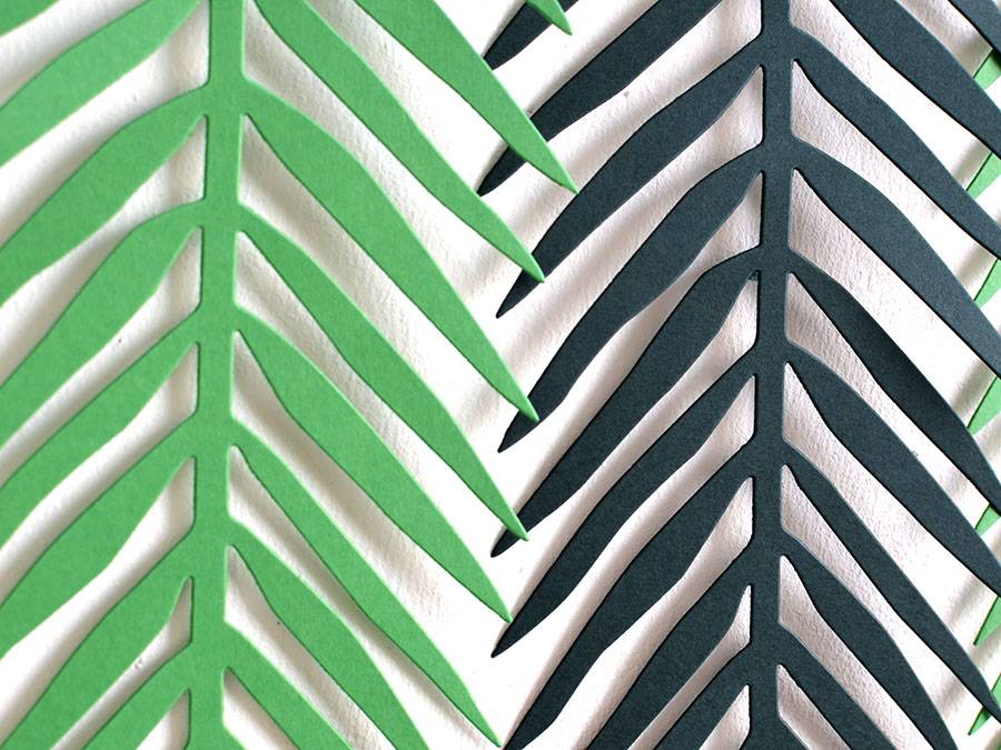 Renna Deluxe Palmen Girlande mit Palmenblättern Wanddekoration Lagerräumung