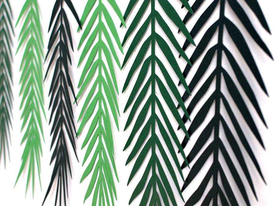 Renna Deluxe Palmen Girlande mit Palmenblättern Wanddekoration Lagerräumung