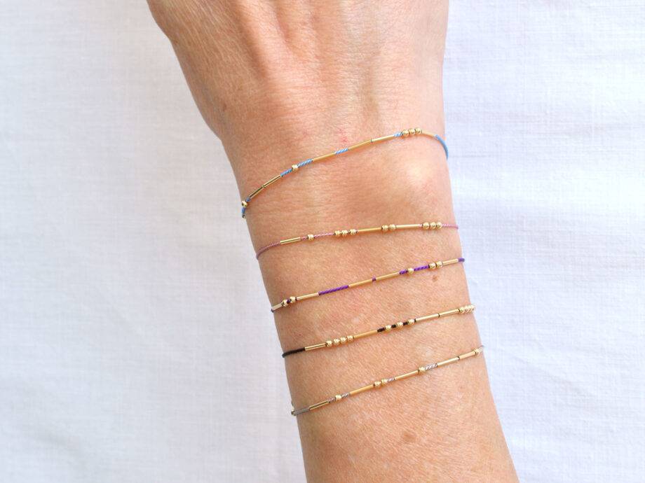 Renna Deluxe MORSE CODE Armband in gold Große Rabatte