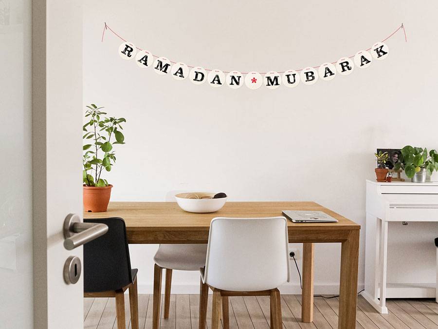 Renna Deluxe RAMADAN MUBARAK Girlande Nur für heute