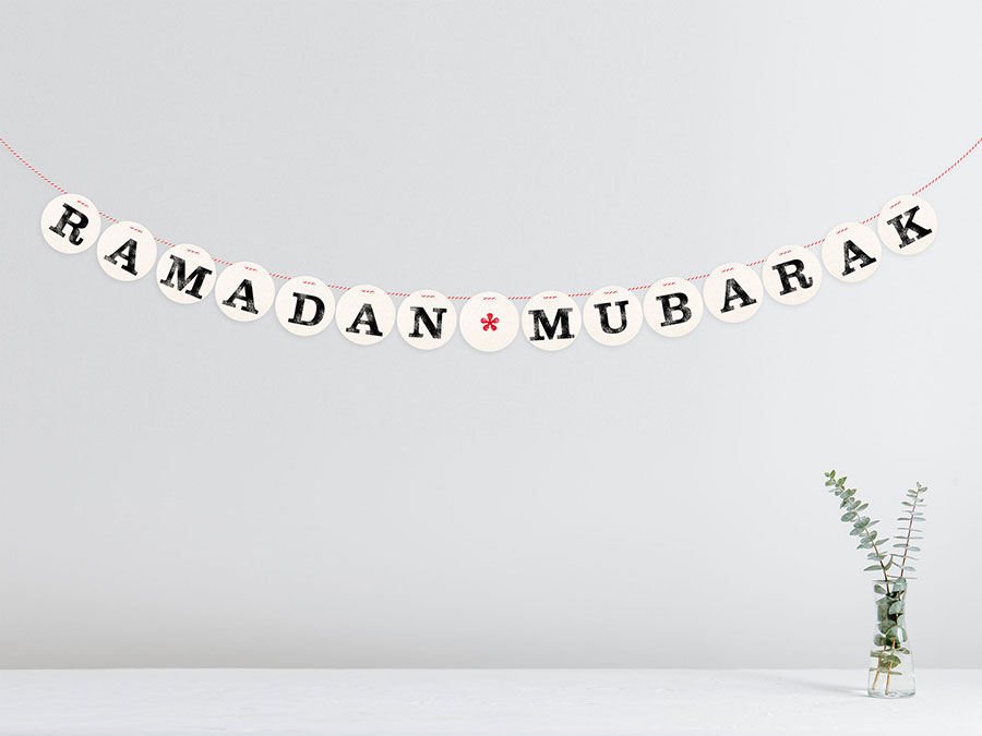Renna Deluxe RAMADAN MUBARAK Girlande Nur für heute