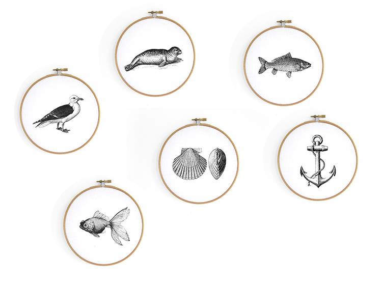 Renna Deluxe Schmetterling Bild im Stickrahmen Sonderangebot der Fabrik