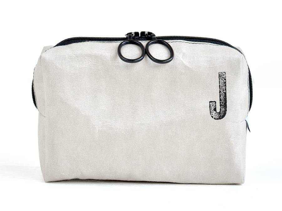 Renna Deluxe Kosmetiktasche mit Monogramm grau Blitzverkäufe
