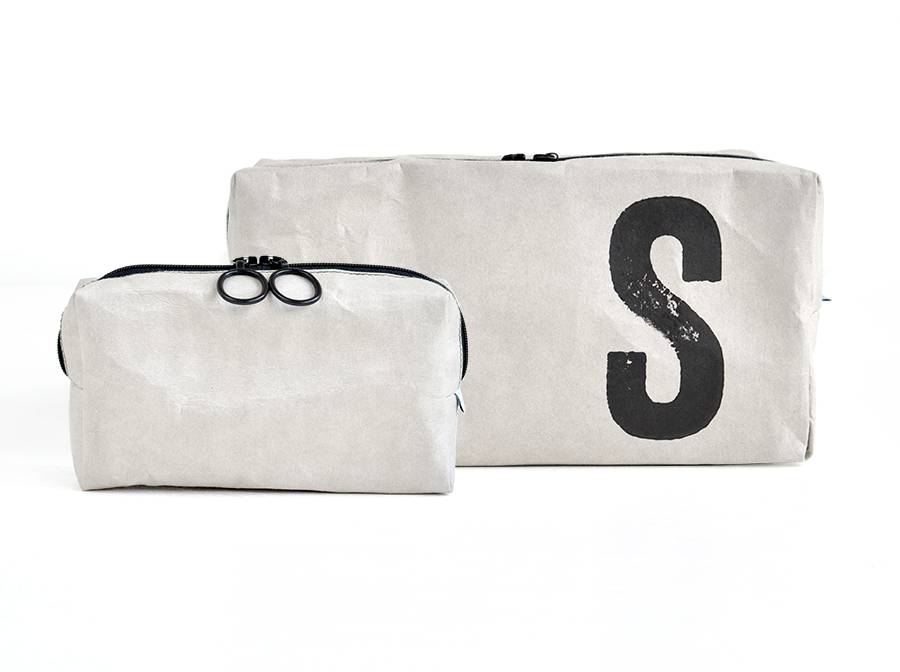Renna Deluxe Kosmetiktasche mit Monogramm grau Blitzverkäufe